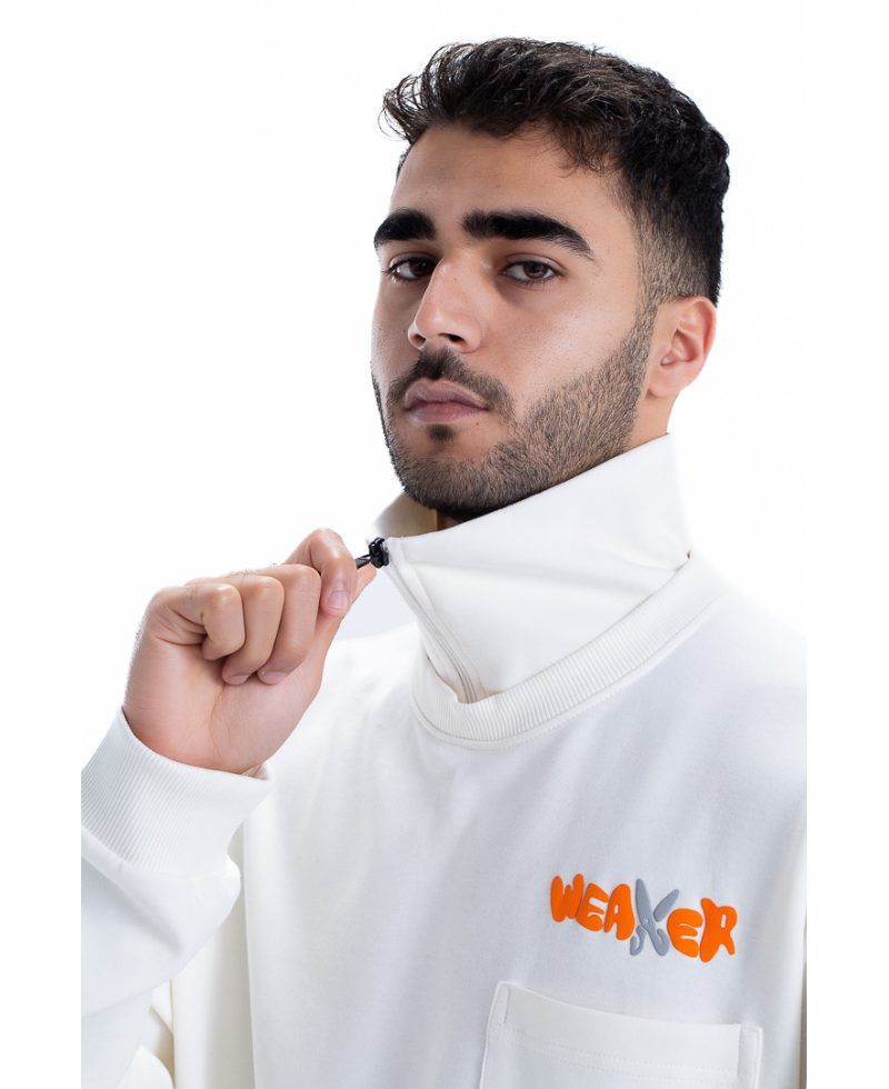weaver sweatshirt oversize - white