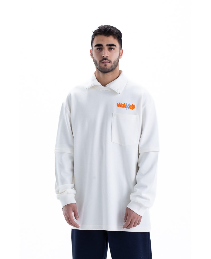weaver sweatshirt oversize - white