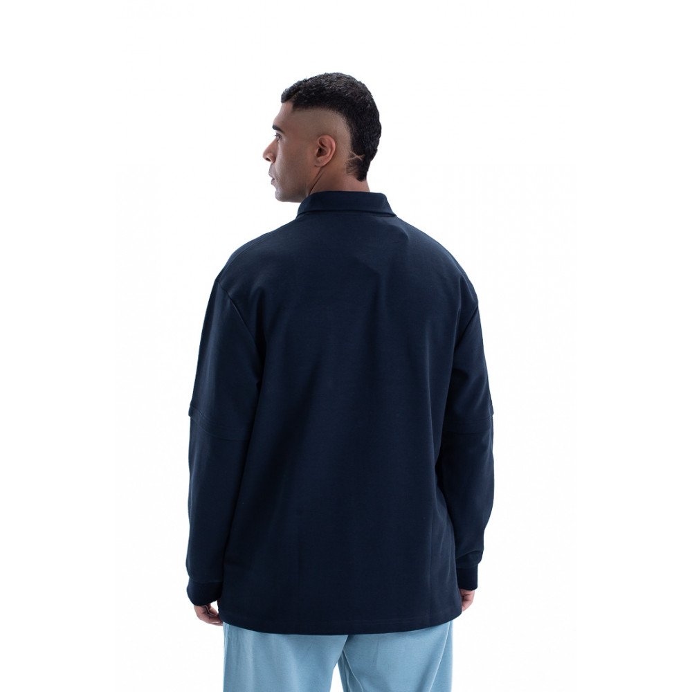 weaver sweatshirt oversize - navy blue