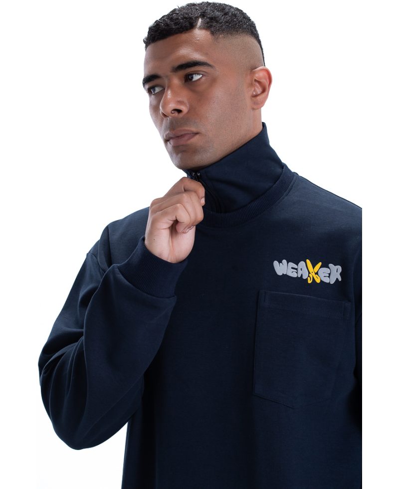 weaver sweatshirt oversize - navy blue