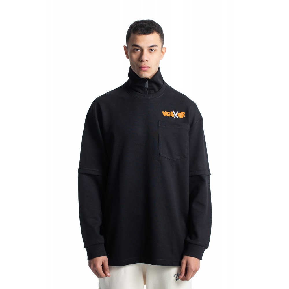 weaver sweatshirt oversize - Black weaver sweatshirt oversize - Black