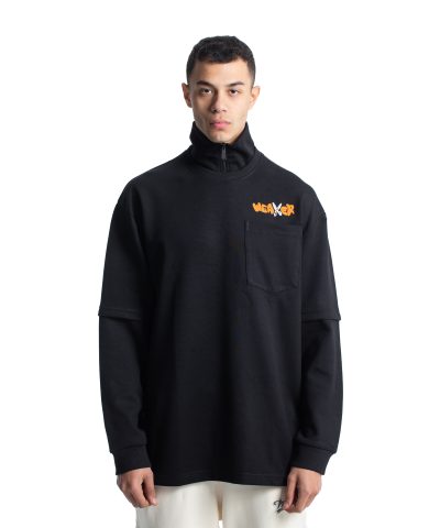 weaver sweatshirt oversize - Black weaver sweatshirt oversize - Black