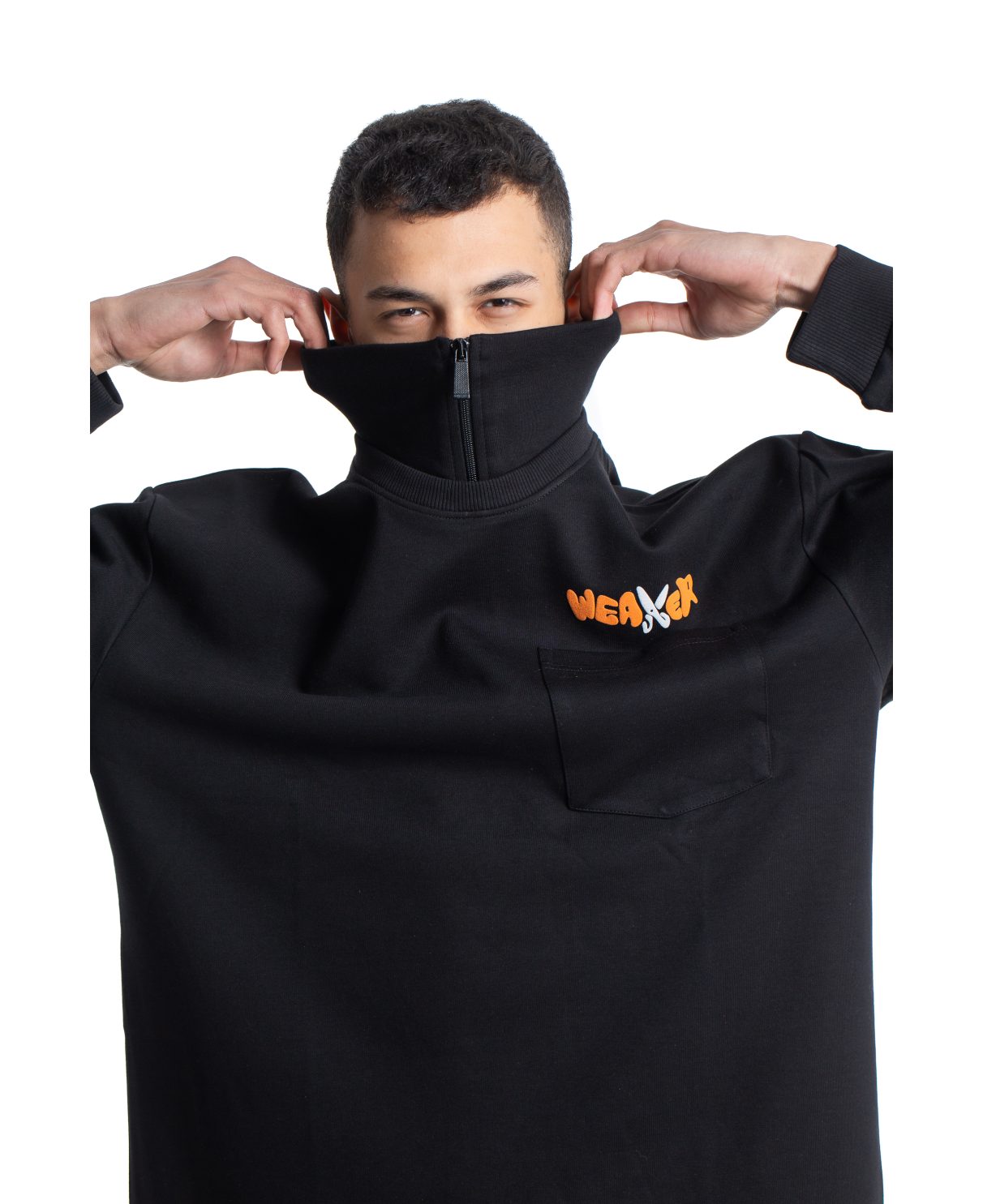 weaver sweatshirt oversize - Black