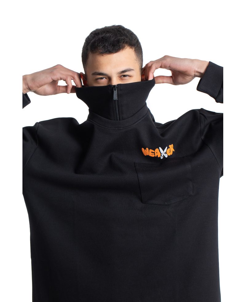 weaver sweatshirt oversize - Black