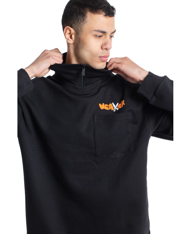 weaver sweatshirt oversize - Black