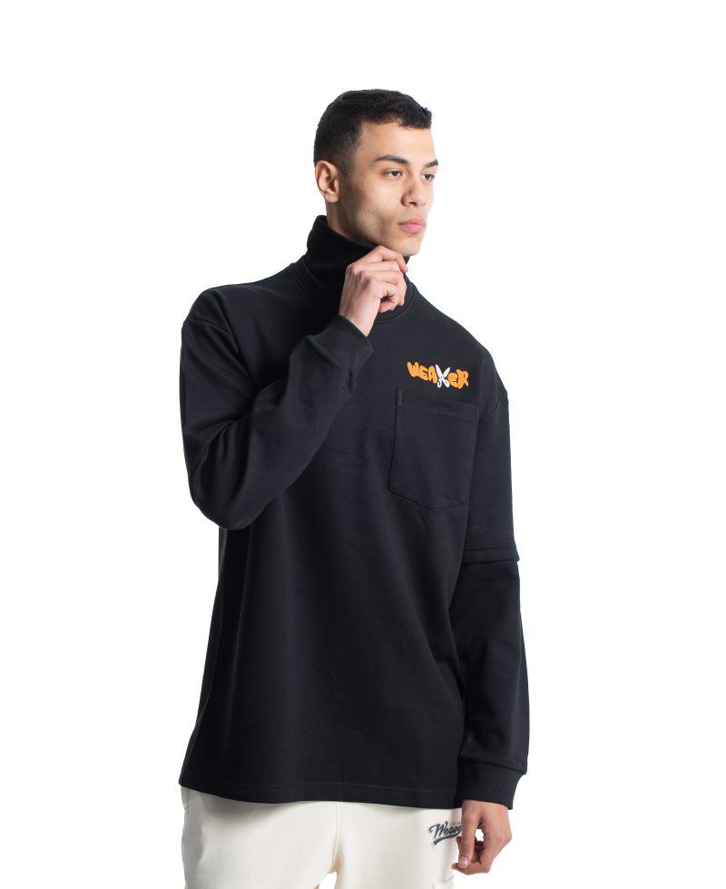 weaver sweatshirt oversize - Black