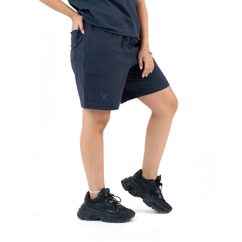 Plain Short with zigzag logo -Gray