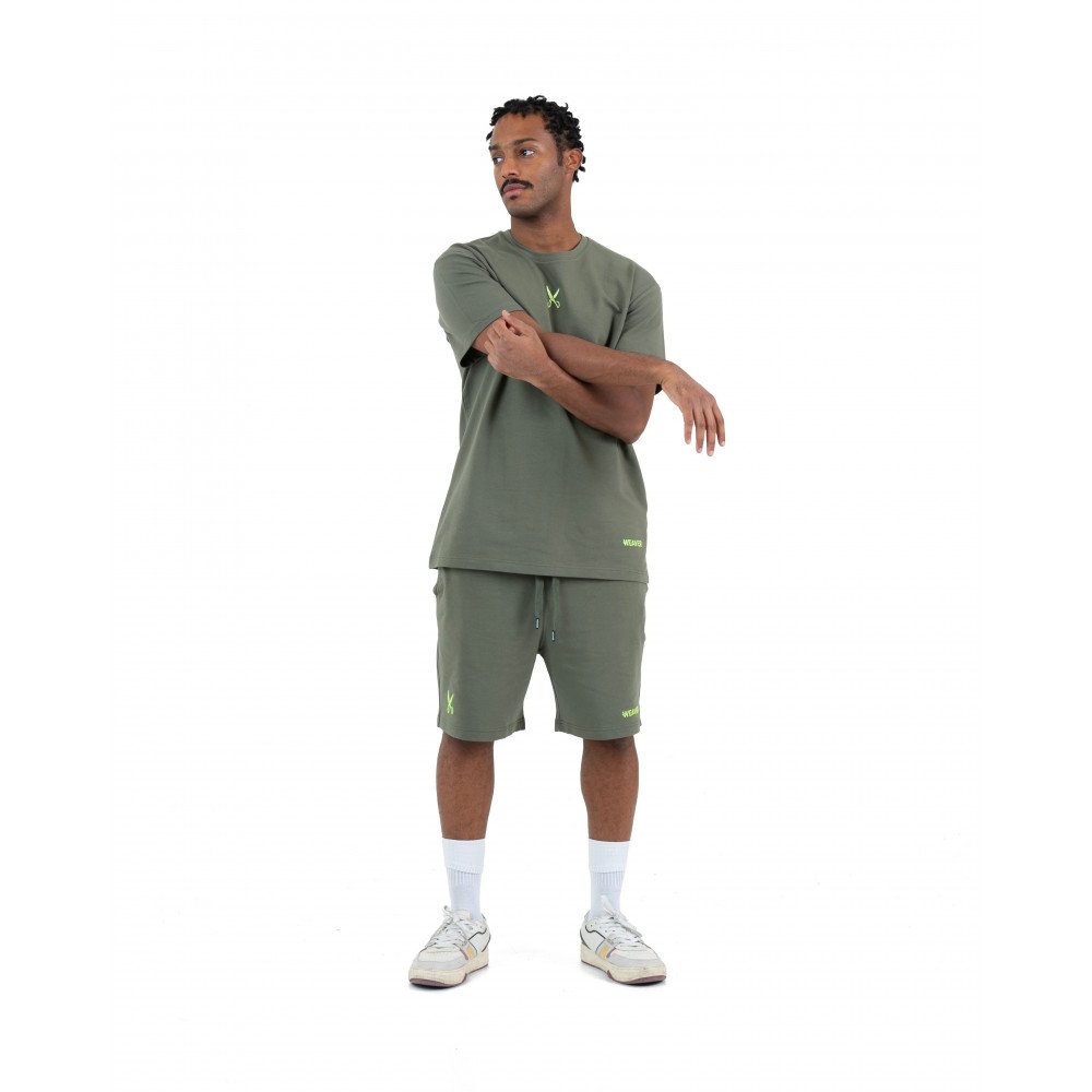 Plain Short with zigzag logo -Oily Plain Short with zigzag logo -Oily