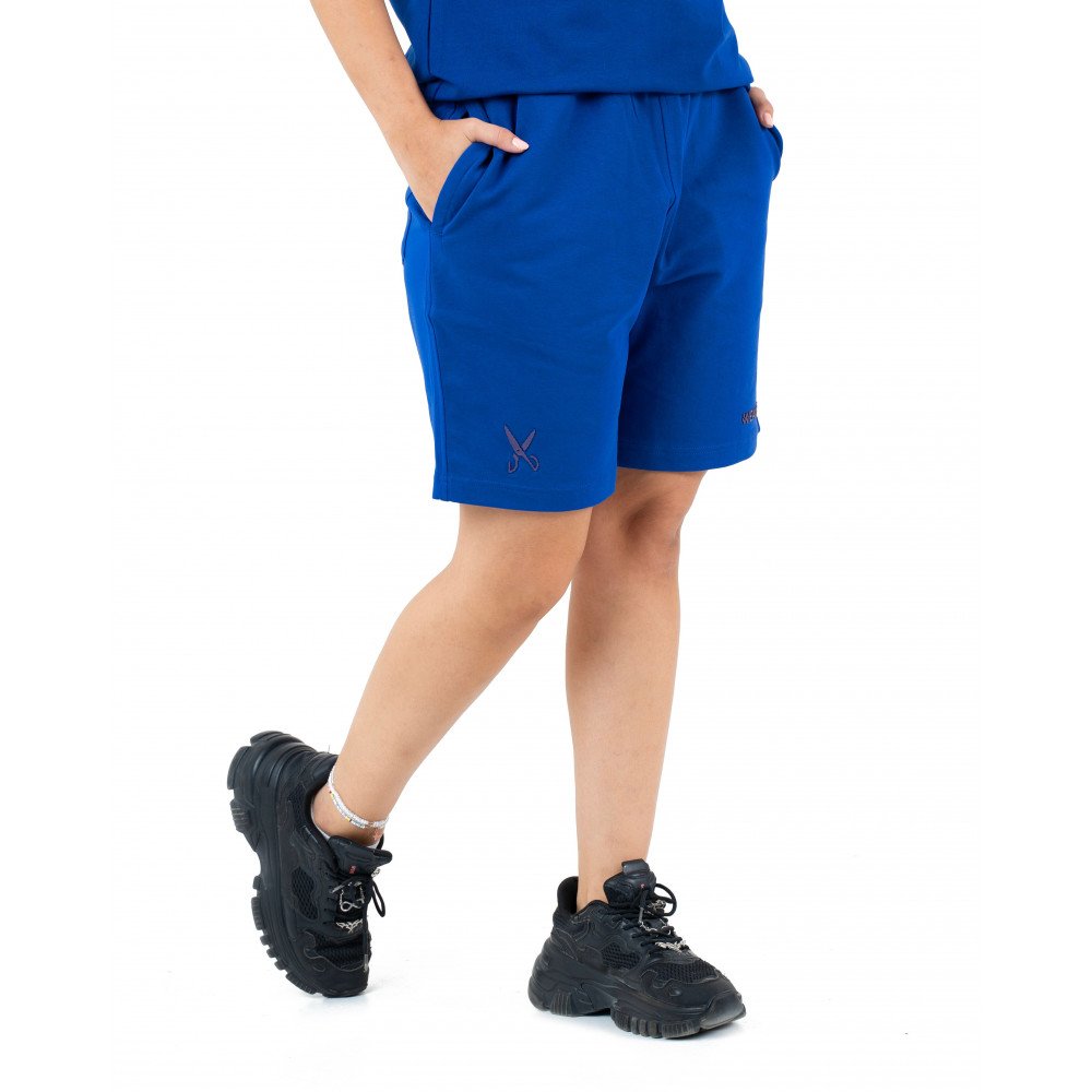 Plain Short with zigzag logo -Blue