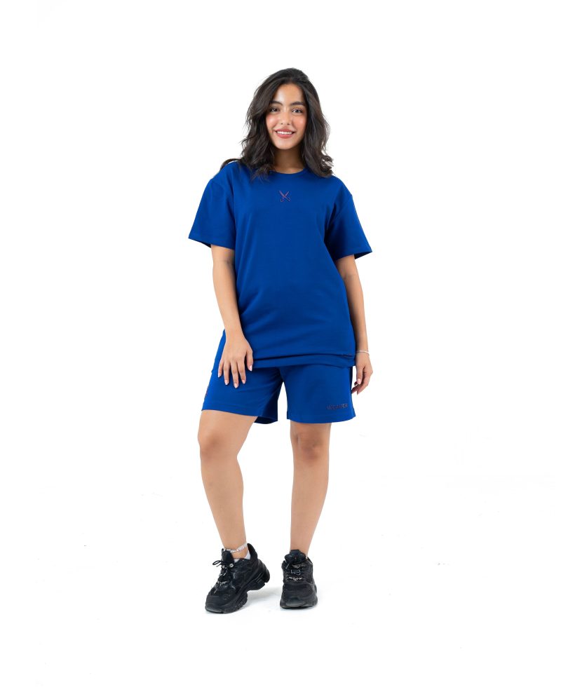 Plain Short with zigzag logo -Blue
