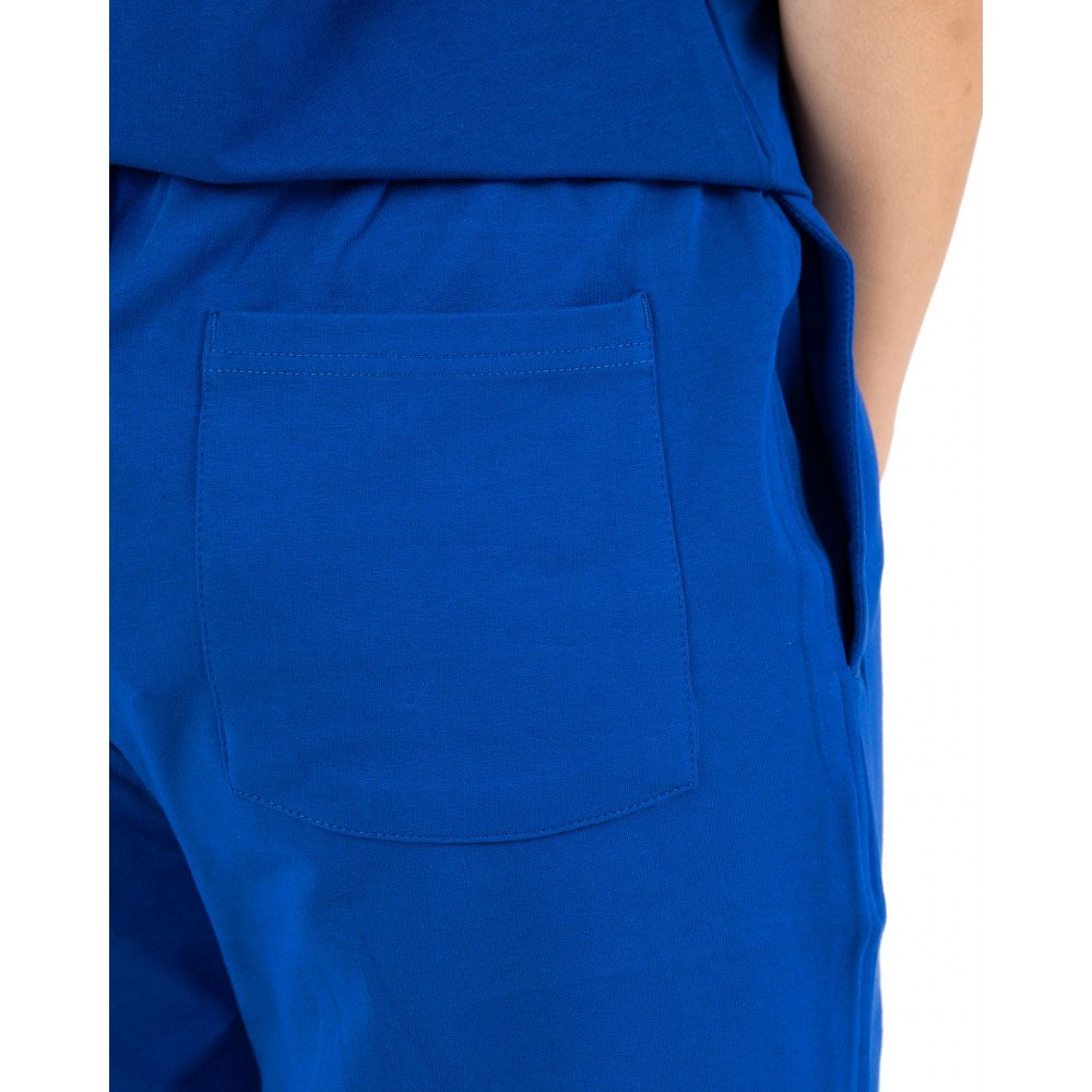 Plain Short with zigzag logo -Blue