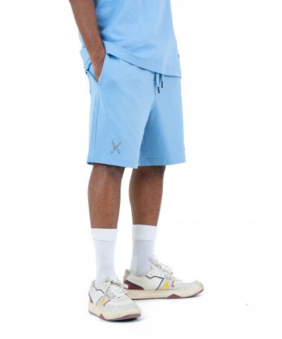 Plain Short with zigzag logo -Baby Blue Plain Short with zigzag logo -Baby Blue