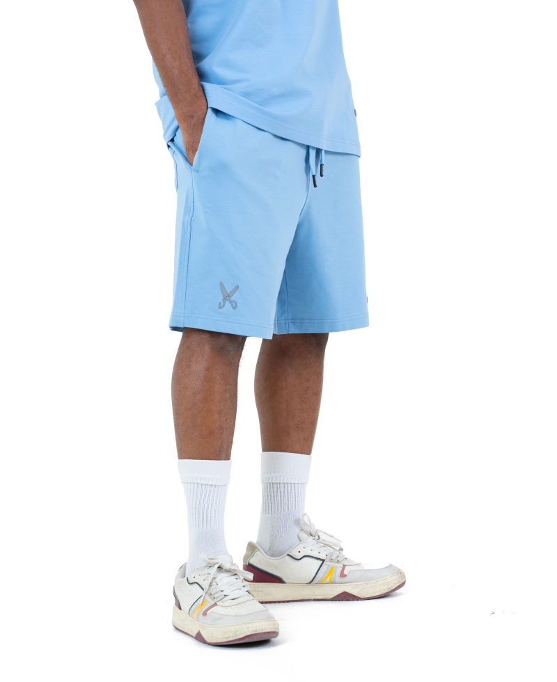 Plain Short with zigzag logo -Baby Blue