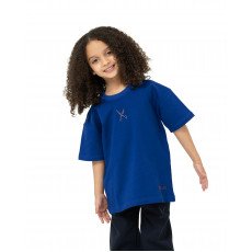 Kids Plain T-shirt zigzag logo - Blue