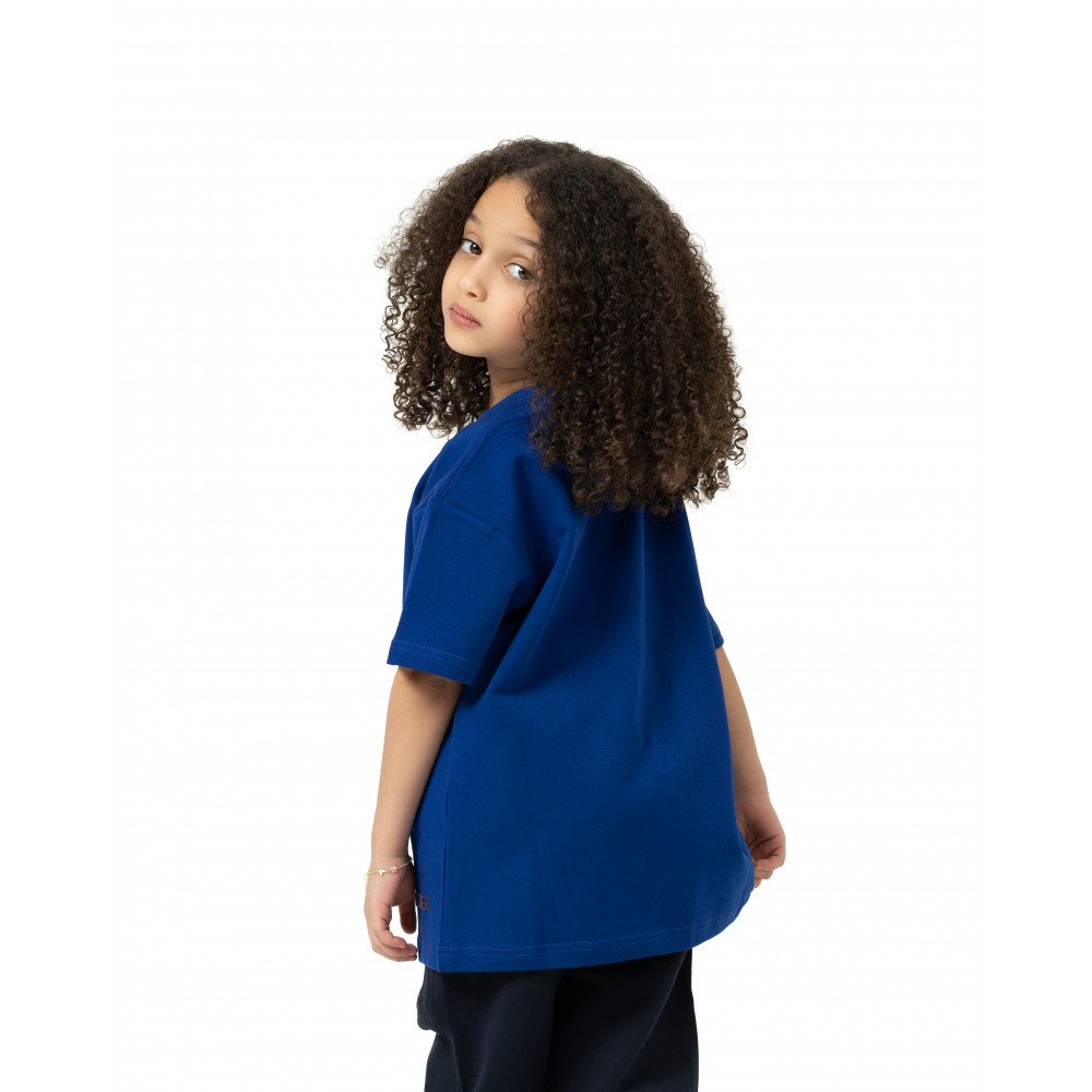 Kids Plain T-shirt zigzag logo - Blue