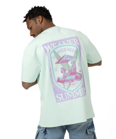 Need summer oversized T-shirt - Light Green