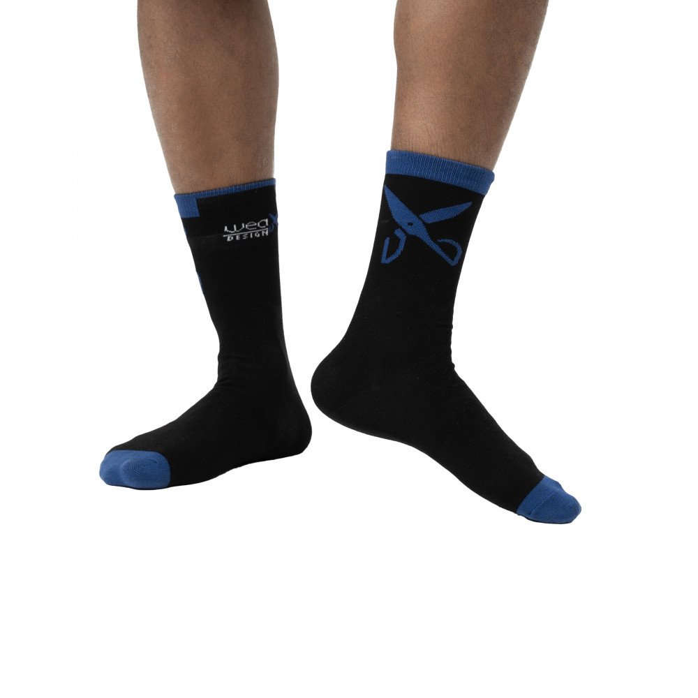 Plain Socks - Black / Blue