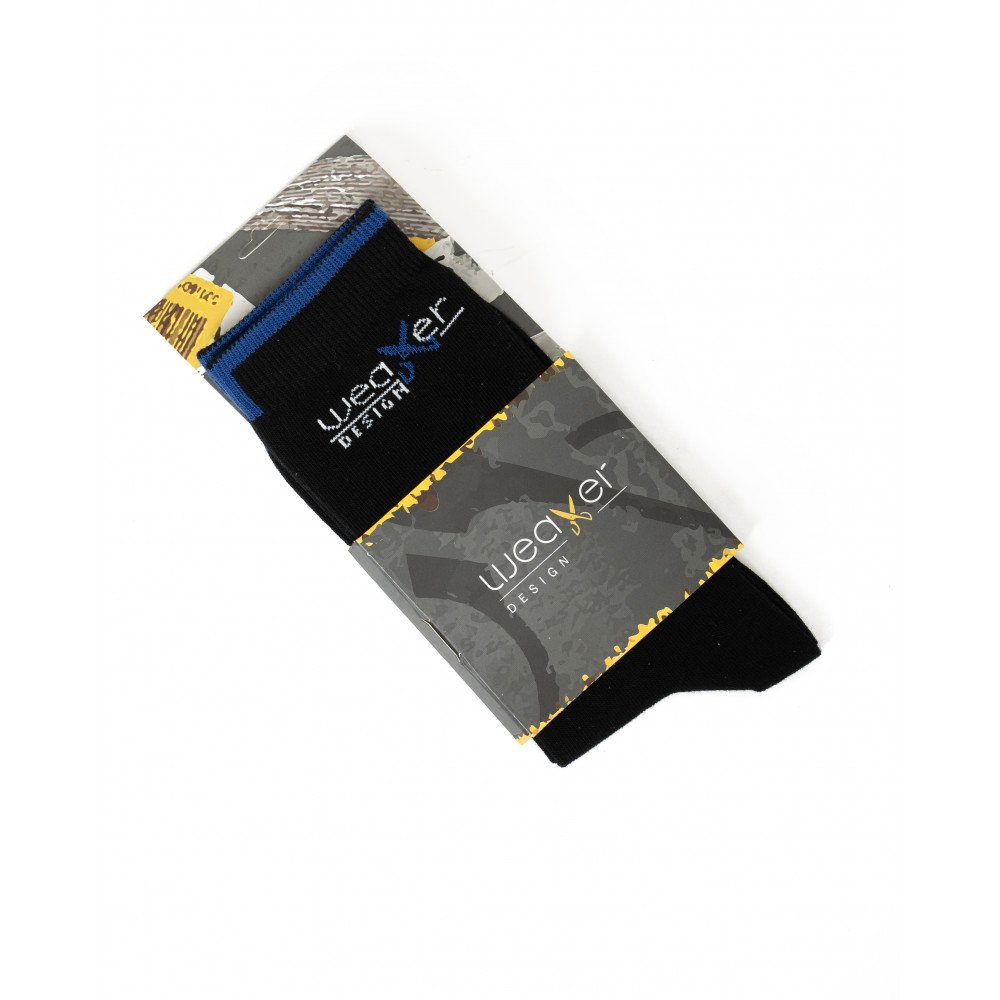 Plain Socks - Black / Blue