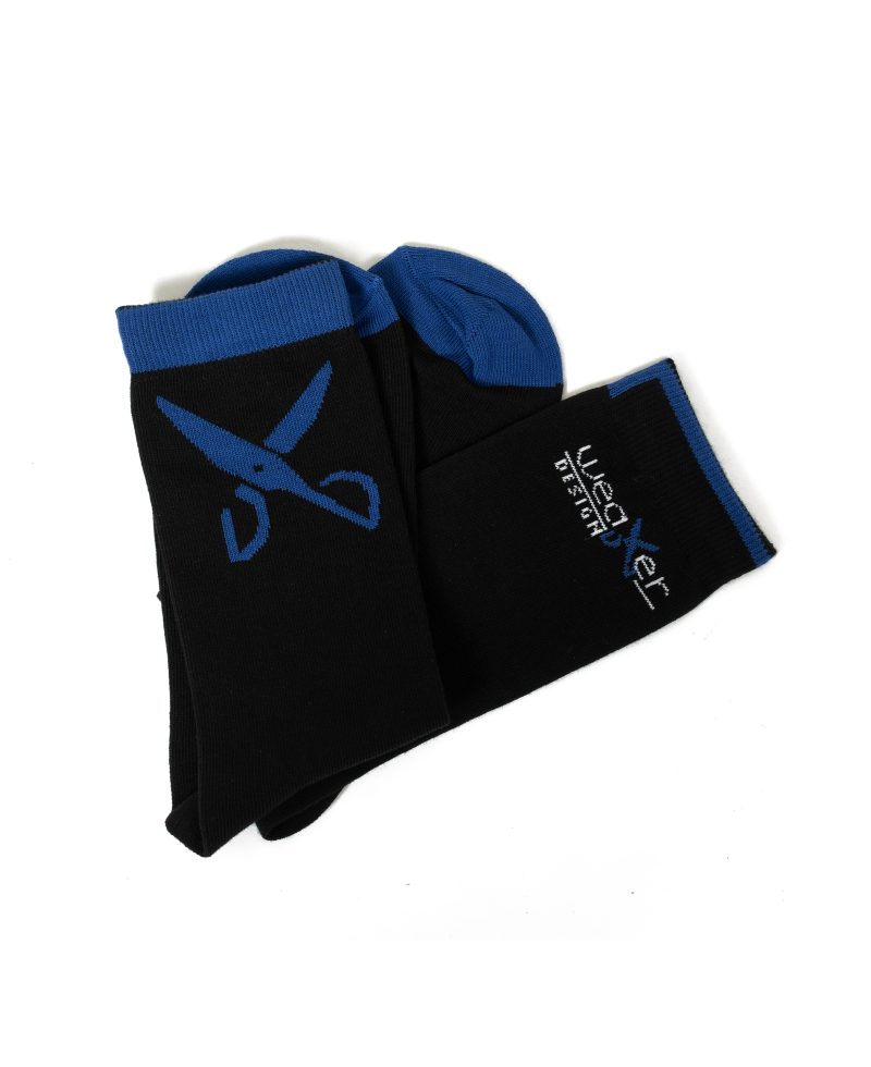 Plain Socks - Black / Blue