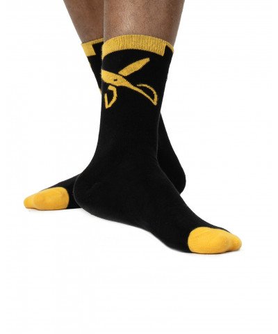 Plain Socks - Black / Yellow