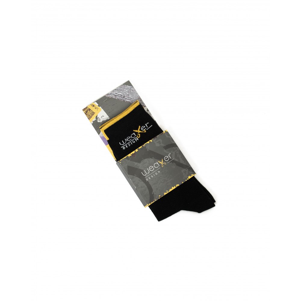 Plain Socks - Black / Yellow