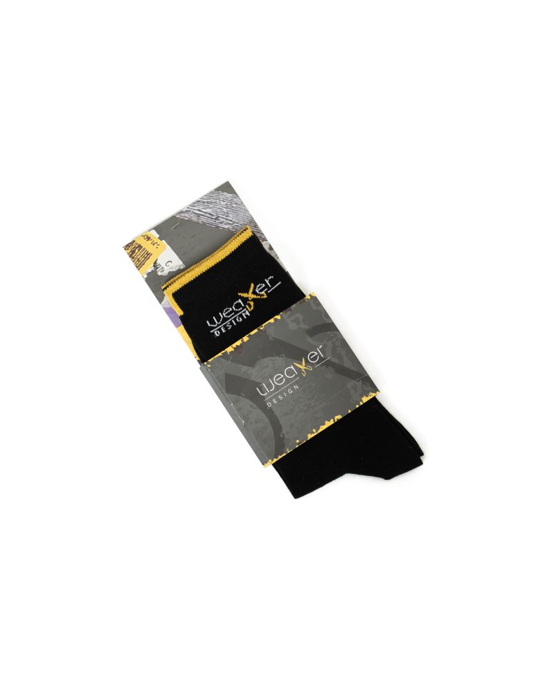 Plain Socks - Black / Yellow