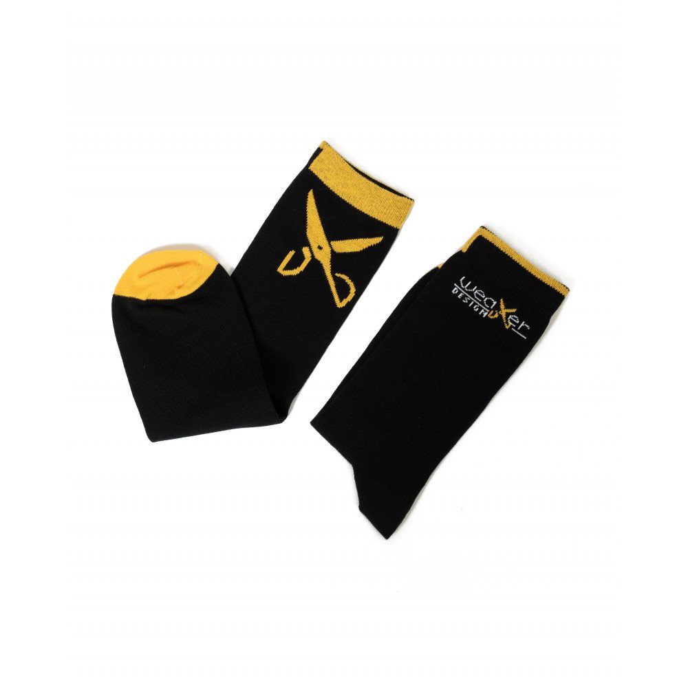 Plain Socks - Black / Yellow