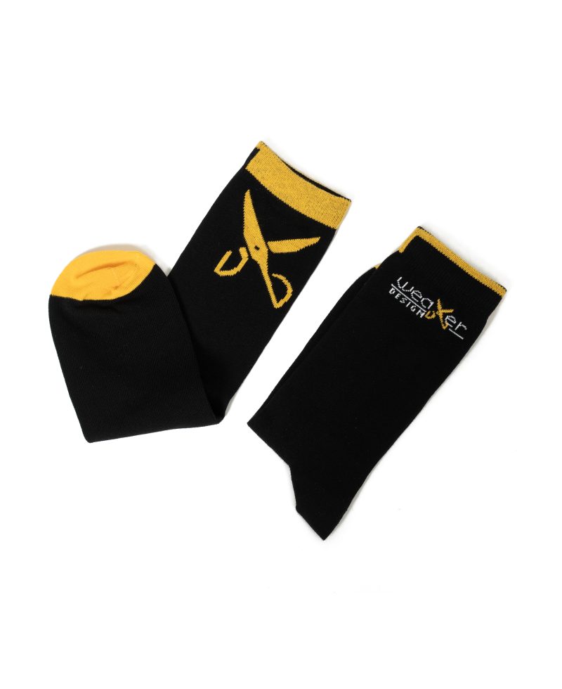Plain Socks - Black / Yellow