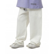 Kids Pants zigzag logo - White