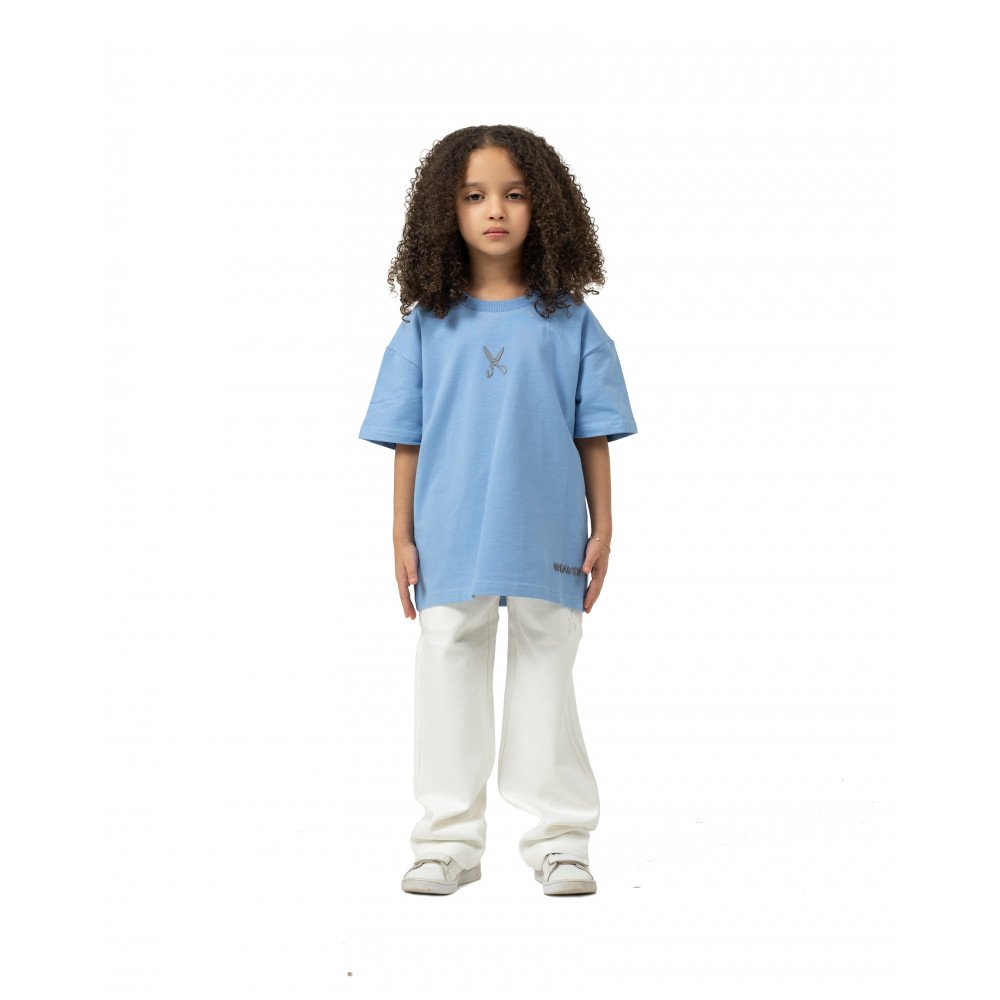 Kids Pants zigzag logo - White