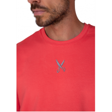 Plain T-shirt with zigzag logo - Coral