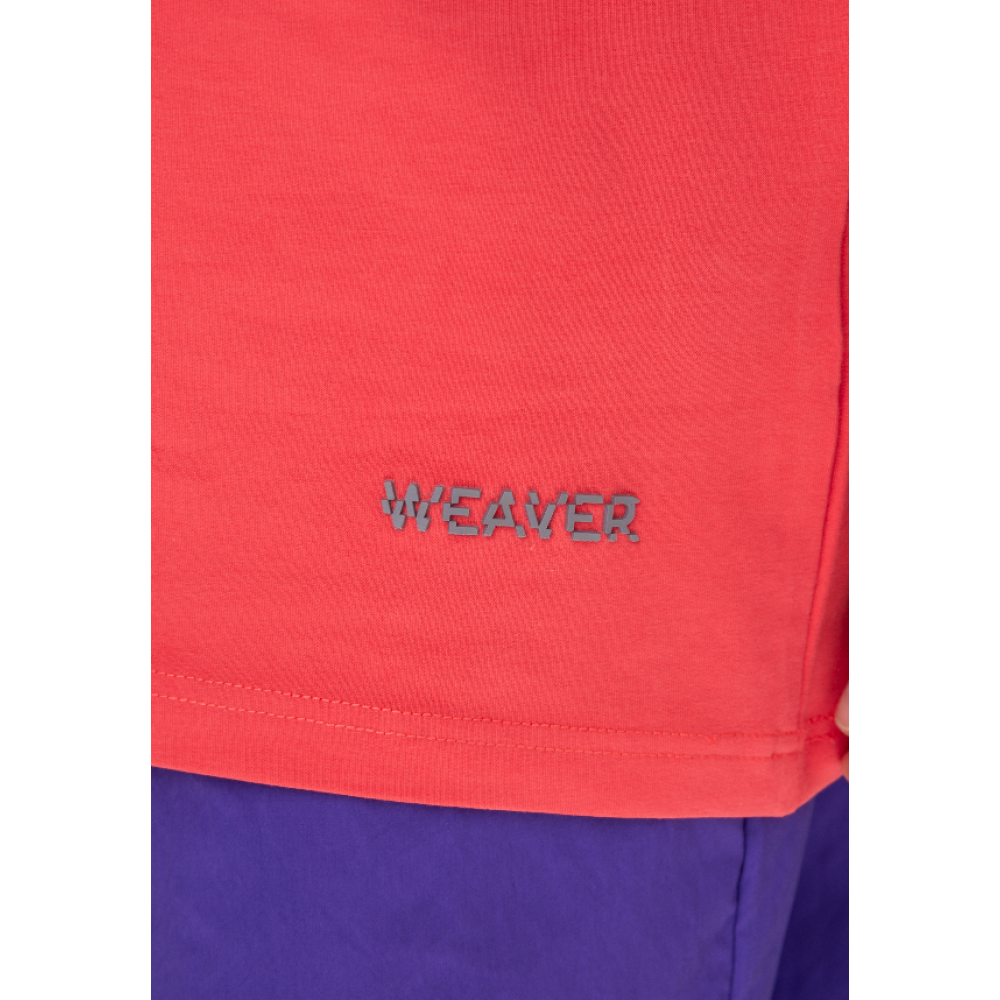 Plain T-shirt with zigzag logo - Coral