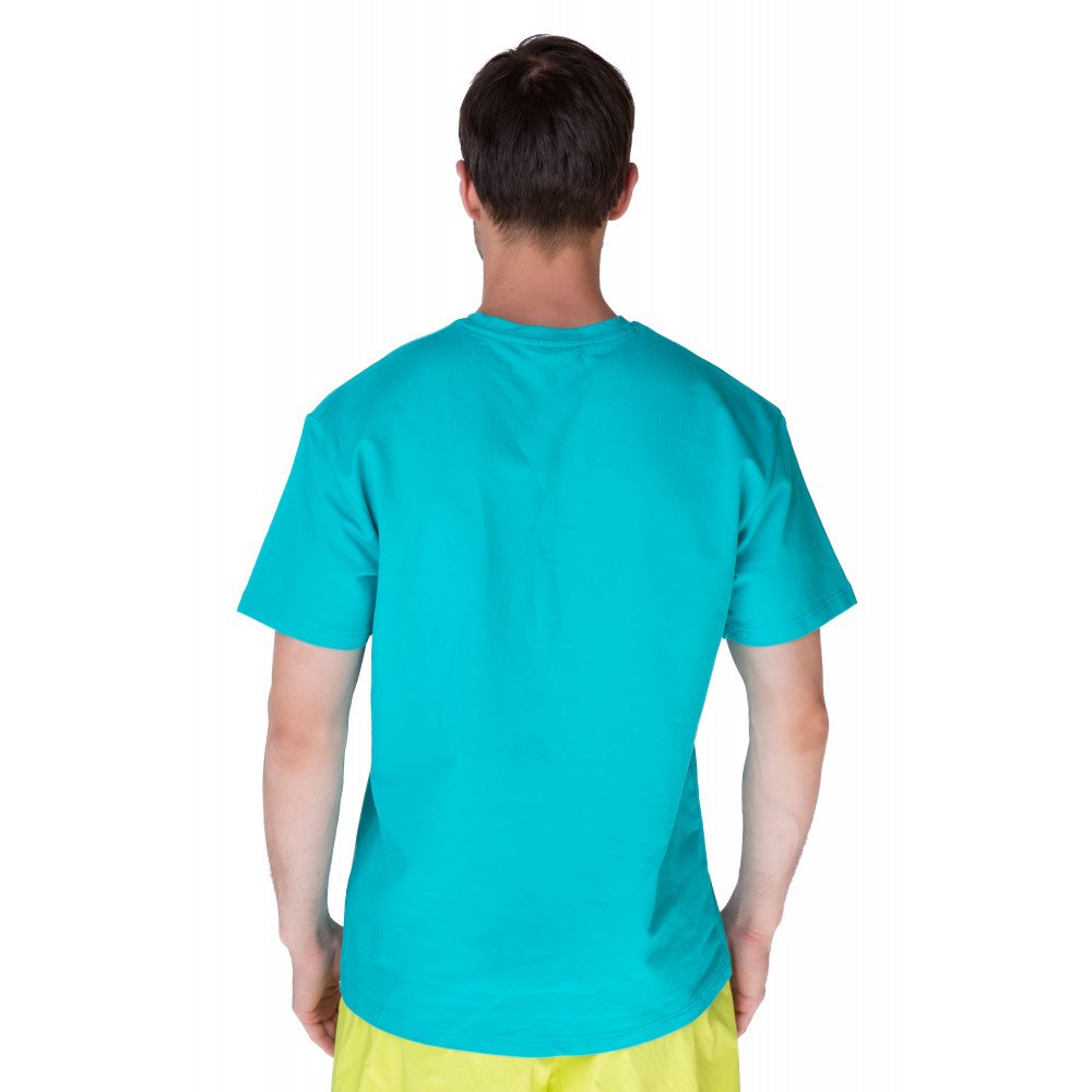 Plain T-shirt with zigzag logo - Turquoise