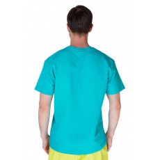 Plain T-shirt with zigzag logo - Turquoise