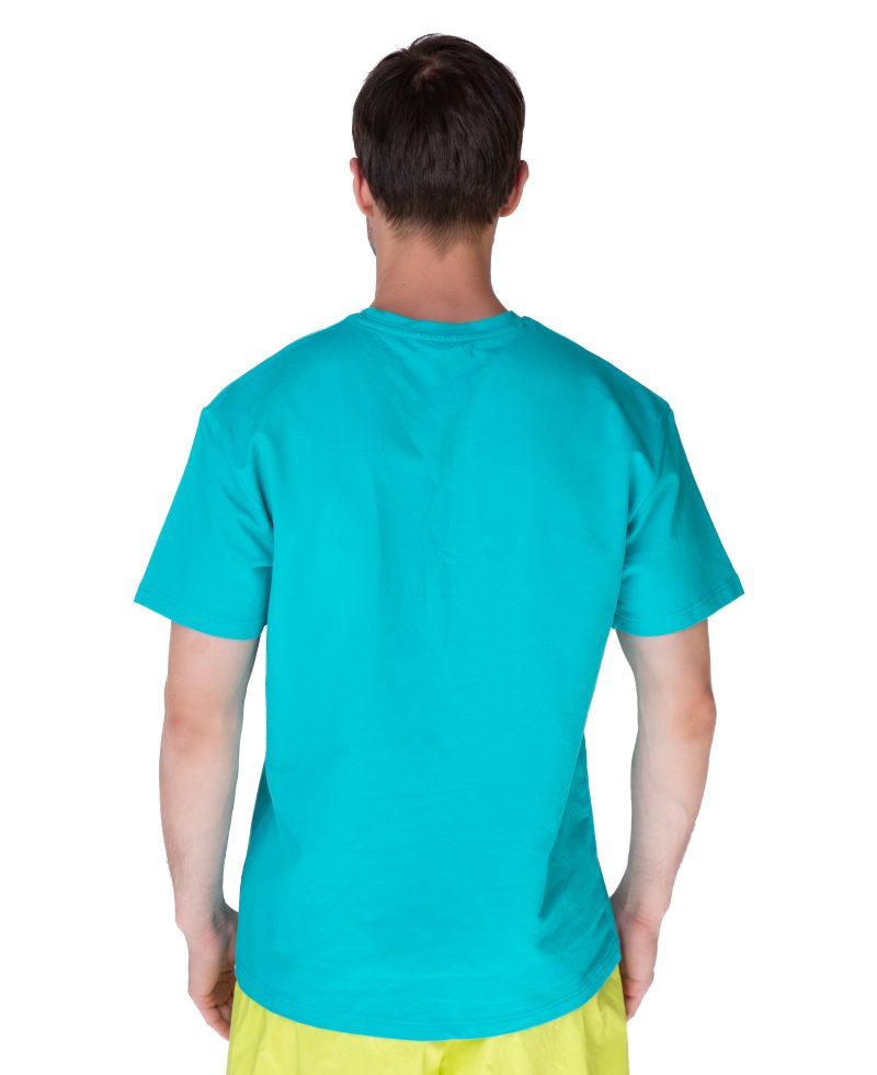 Plain T-shirt with zigzag logo - Turquoise Plain T-shirt with zigzag logo - Turquoise