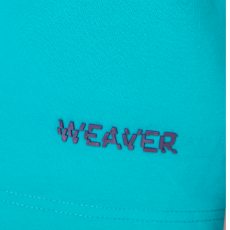 Plain T-shirt with zigzag logo - Turquoise