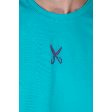 Plain T-shirt with zigzag logo - Turquoise