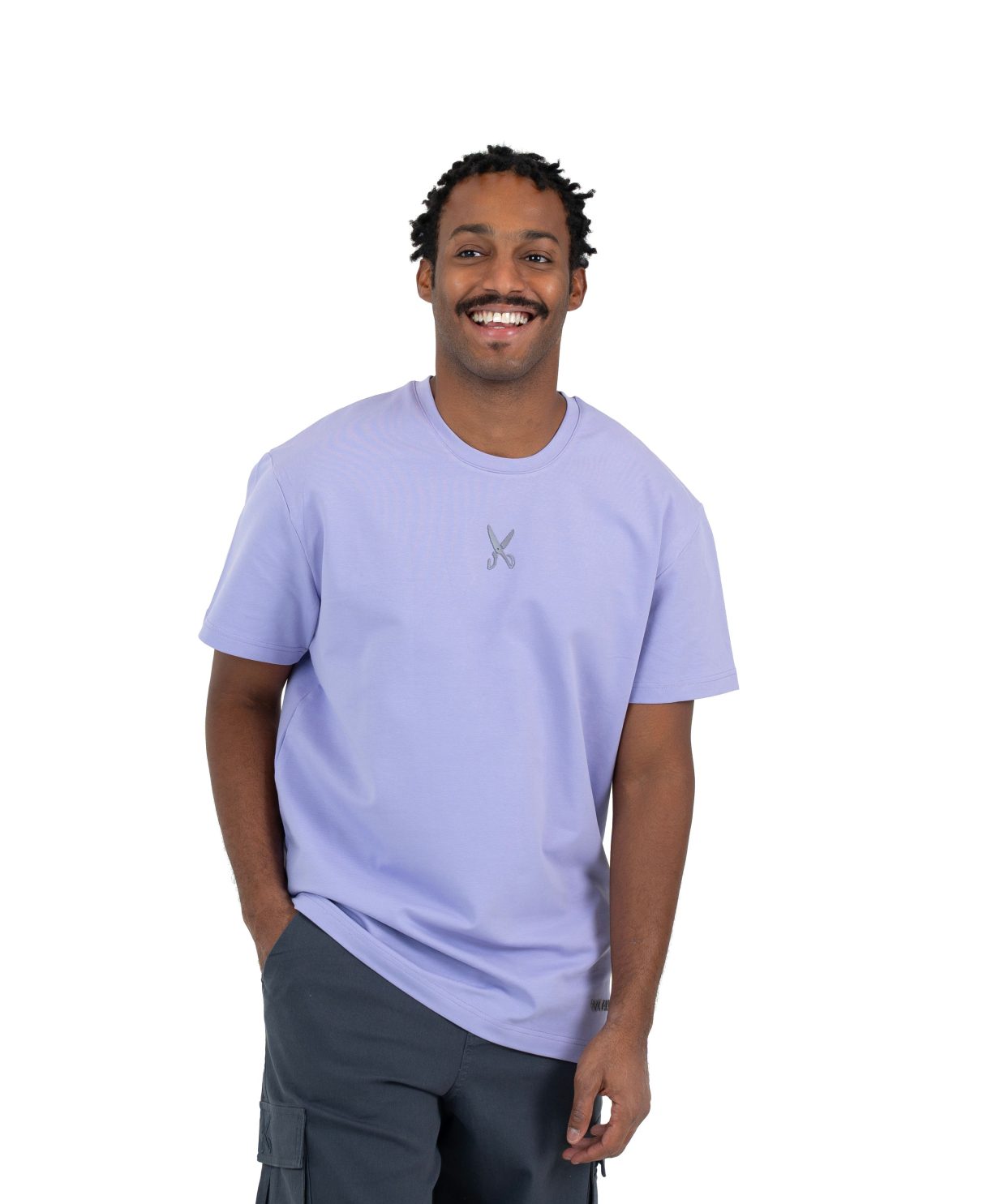 Plain T-shirt with zigzag logo - Light Purple Plain T-shirt with zigzag logo - Light Purple