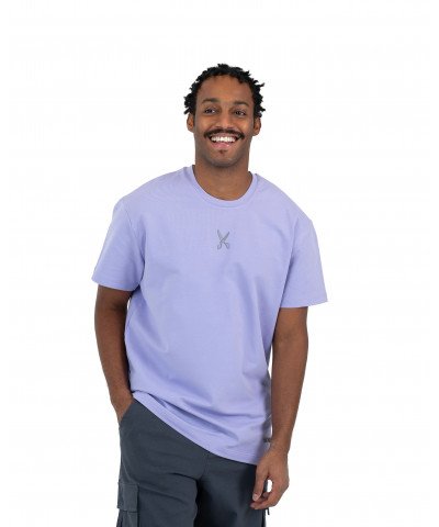 Plain T-shirt with zigzag logo - Light Purple