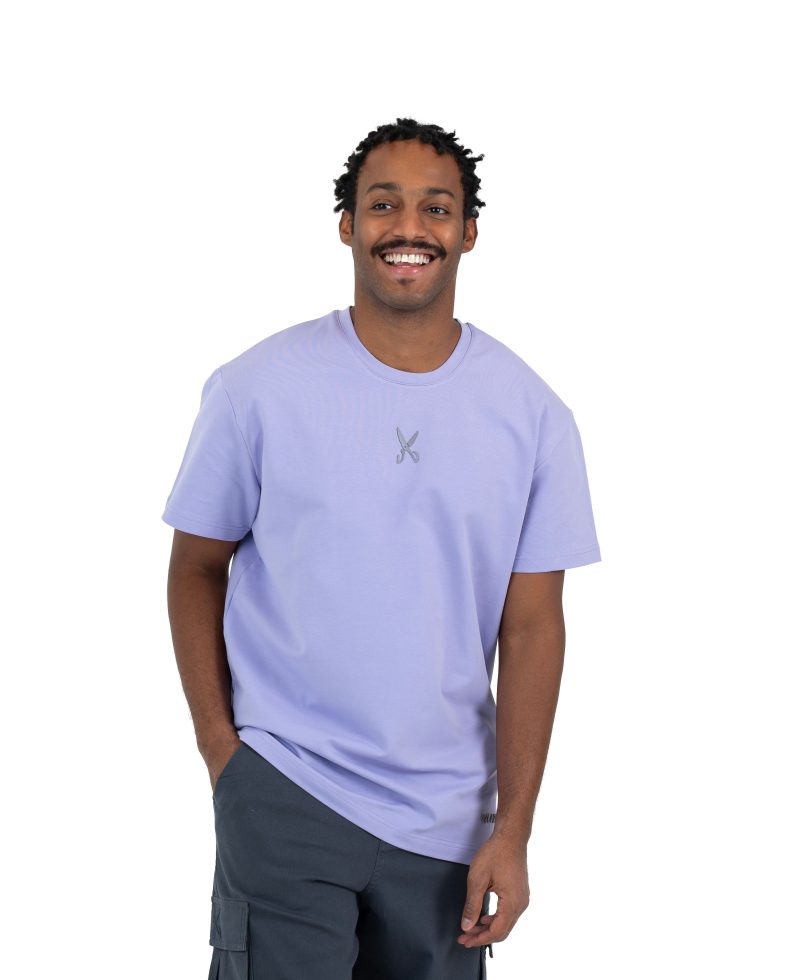 Plain T-shirt with zigzag logo - Light Purple