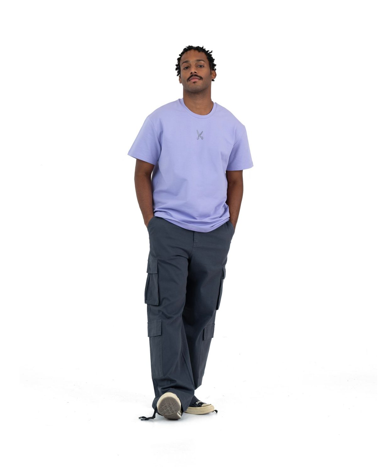 Plain T-shirt with zigzag logo - Light Purple