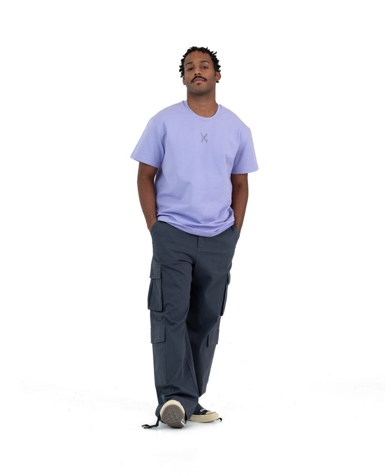 Plain T-shirt with zigzag logo - Light Purple