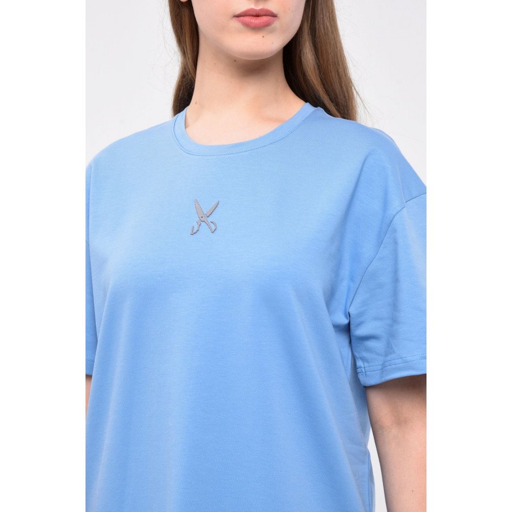 Plain T-shirt with zigzag logo - Baby Blue Plain T-shirt with zigzag logo - Baby Blue