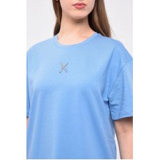 Plain T-shirt with zigzag logo - Baby Blue Plain T-shirt with zigzag logo - Baby Blue