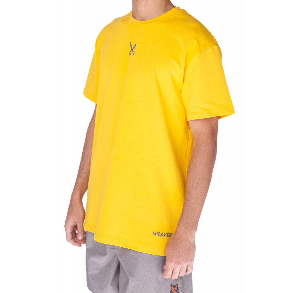Plain T-shirt with zigzag logo - Yellow Plain T-shirt with zigzag logo - Yellow