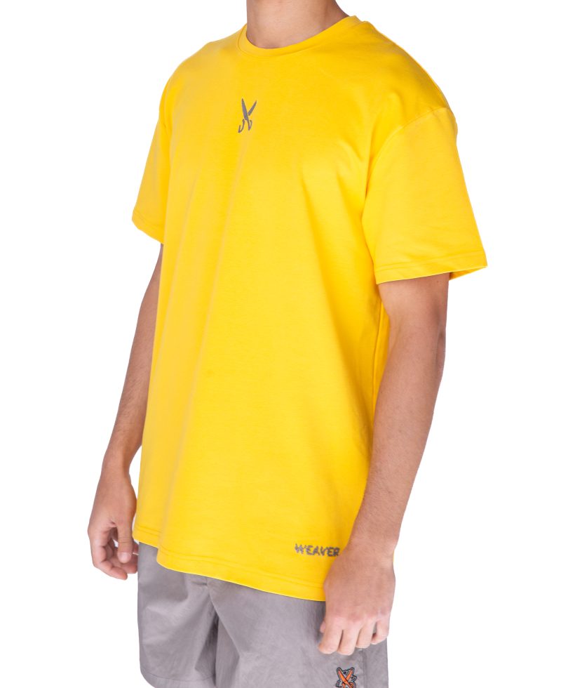 Plain T-shirt with zigzag logo - Yellow