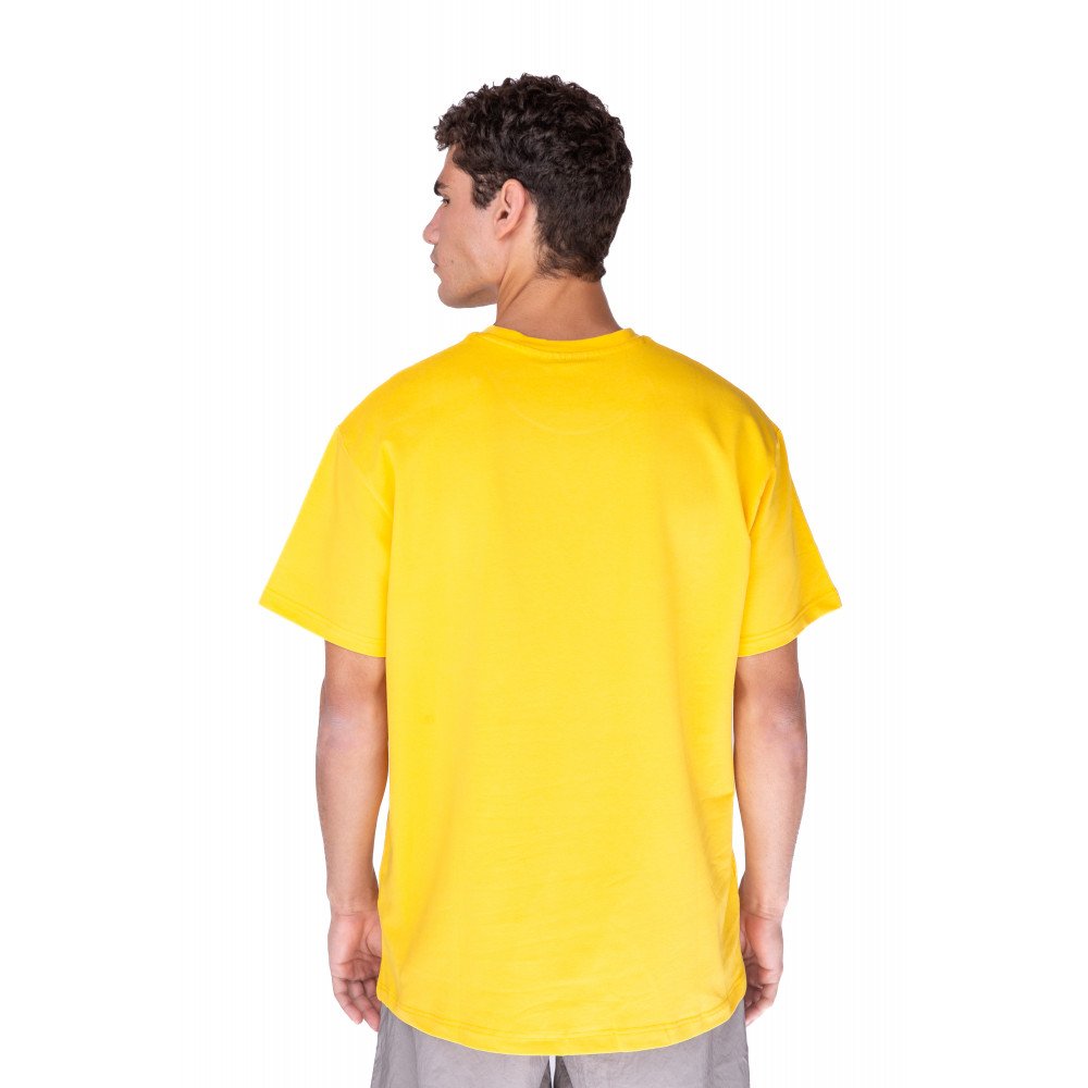 Plain T-shirt with zigzag logo - Yellow Plain T-shirt with zigzag logo - Yellow
