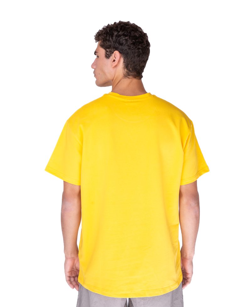 Plain T-shirt with zigzag logo - Yellow