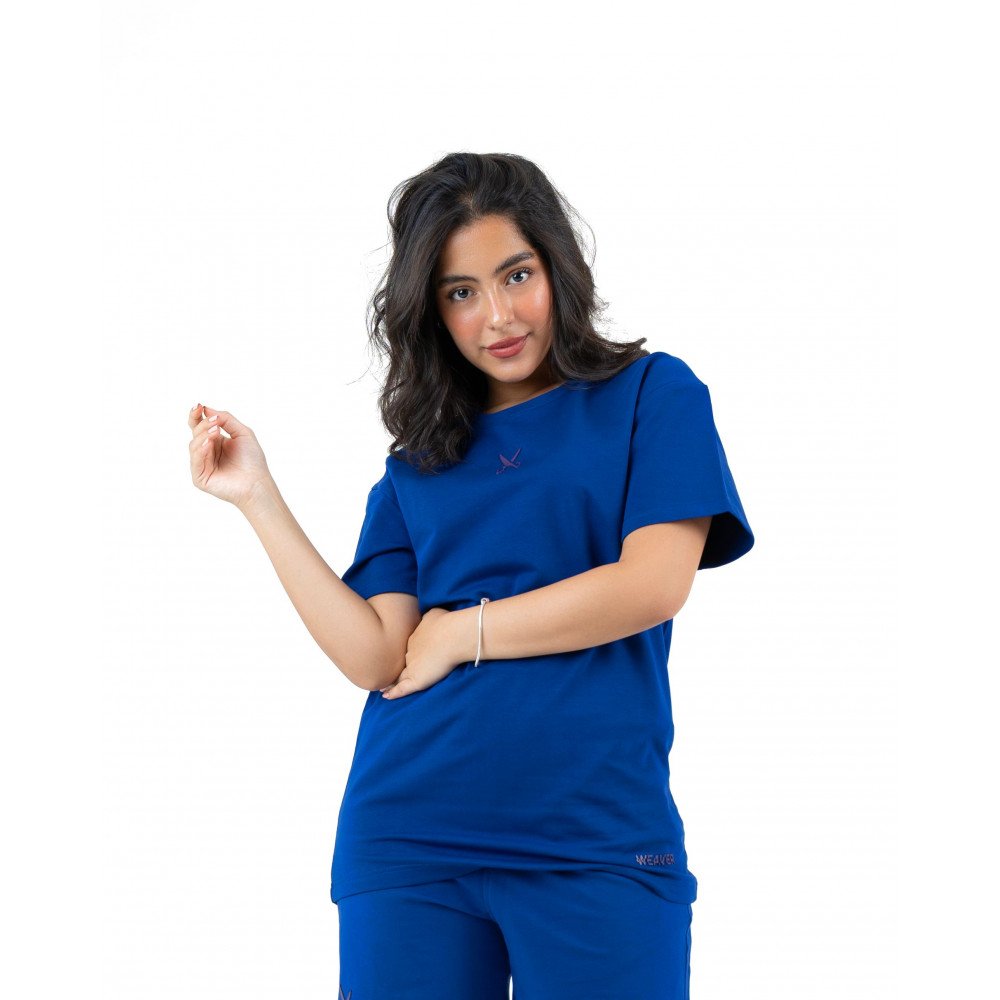 Plain T-shirt with zigzag logo - Blue