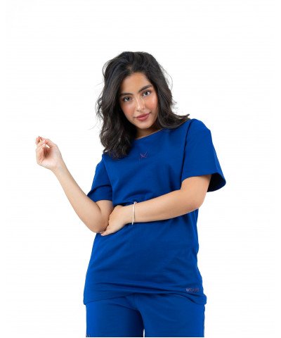 Plain T-shirt with zigzag logo - Blue